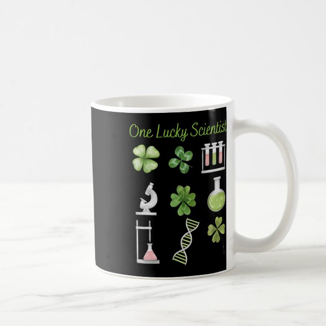 Caneca De Café Lucky To Be Science Beakers Chemistry Scientist Pa (Direita)