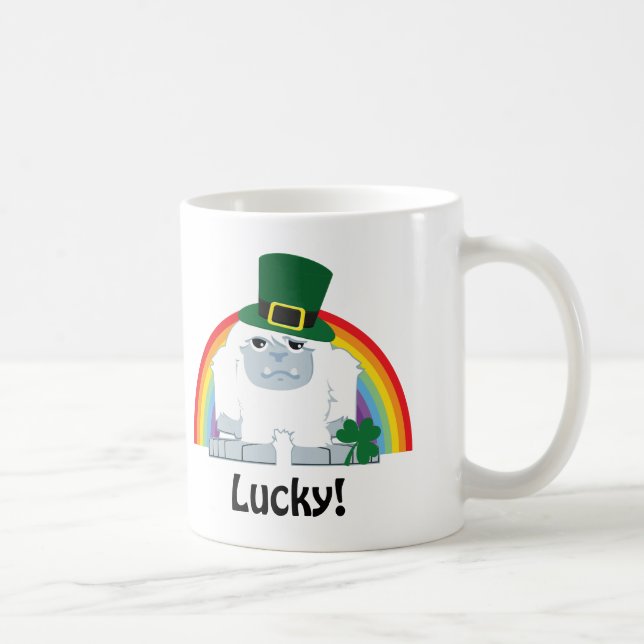 Caneca De Café Lucky Yeti Leprechaun (Direita)