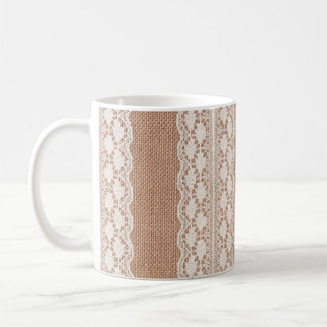 Caneca De Café Lugar Esbranquiçado na Textura Castanho (Esquerda)