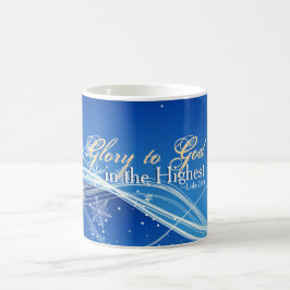 Caneca De Café Luke 2:14 "Glória a Deus no Mais Alto" Natal