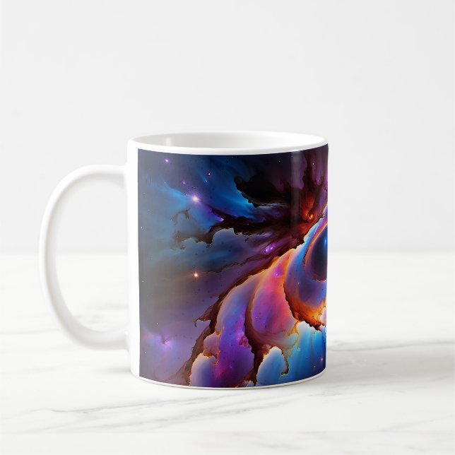 Caneca De Café "Luminara" - Nebulosa e Galáxias (Esquerda)