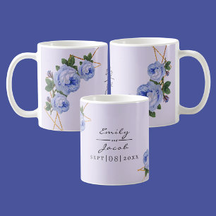 Caneca De Café Luminosa Dourada Elegante - Vaca Floral Geométric