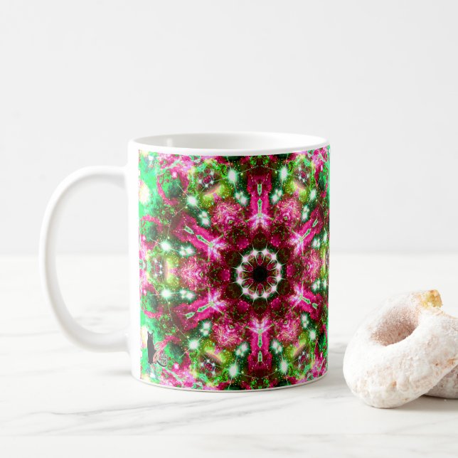 Caneca De Café Luminoso Stellar Kaleid (Com Donut)