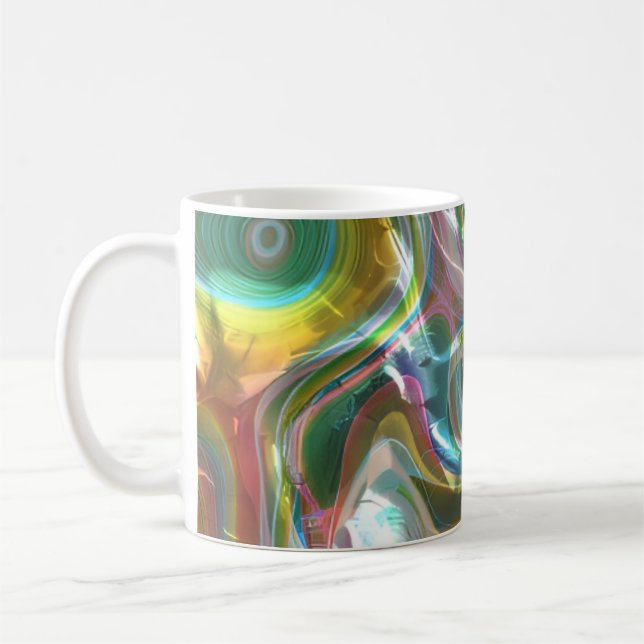 Caneca De Café Luminous Liquid Glass Dreams (Esquerda)