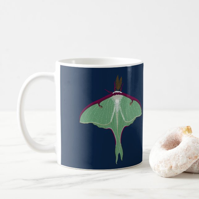 Caneca De Café Luna Moth (Com Donut)