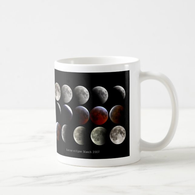 Caneca De Café “Lunar eclipse,March 2007” (Direita)