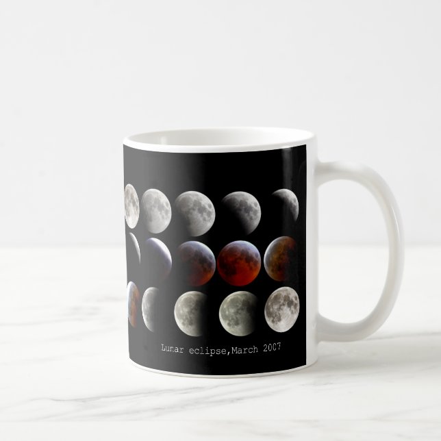 Caneca De Café “Lunar eclipse,March 2007” (Direita)