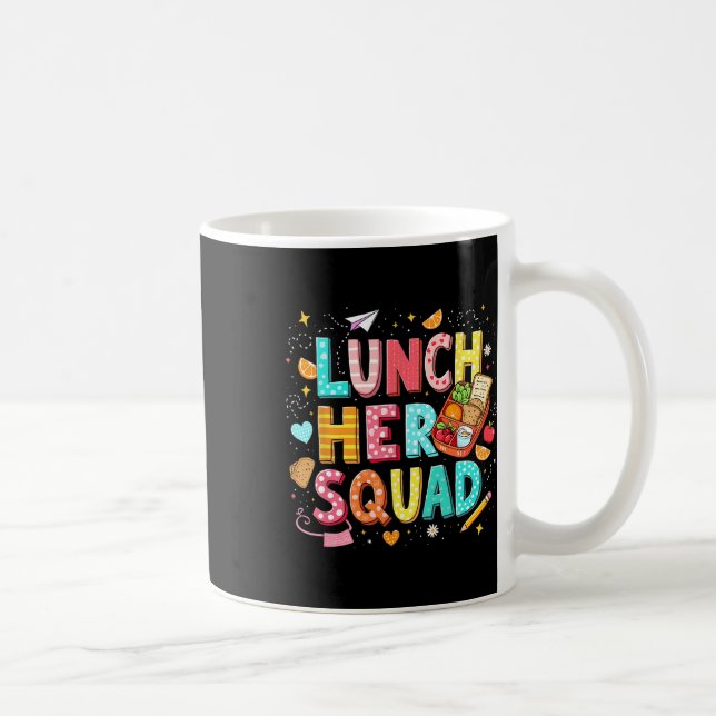Caneca De Café Lunch Hero Squad Preppy Back To School Lunch Lady  (Direita)
