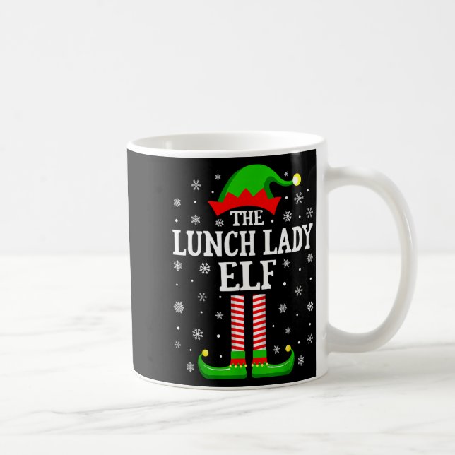 Caneca De Café Lunch Lady Elf Funny Christmas Family Matching  (Direita)