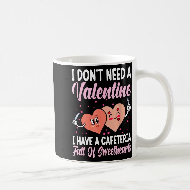 Caneca De Café Lunch Lady Gift Co. Funny Valentine's Day - Black  (Direita)