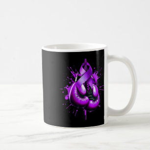 Caneca De Café Lupus Boxando Luva Roxo Friso de Consciência W