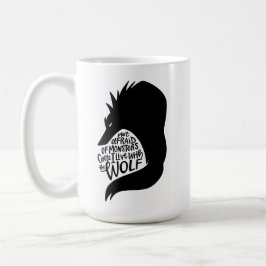 Caneca De Café Lupus Warrior Mug – Hand-Lettered Wolf Quote