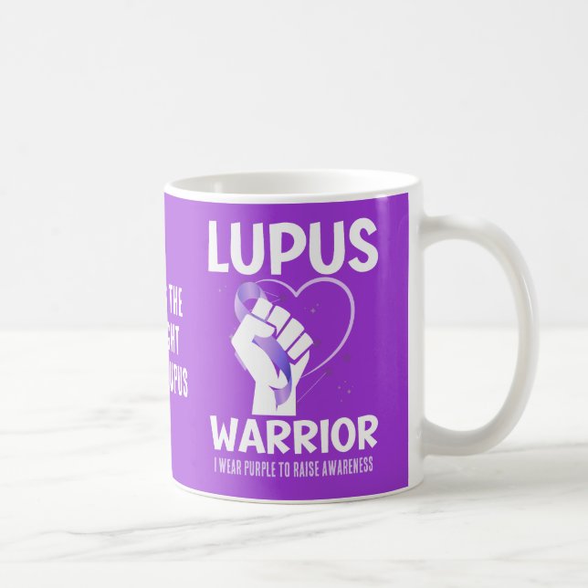 Caneca De Café LÚPUS WARRIOR Roxo Friso Sensibilização (Direita)