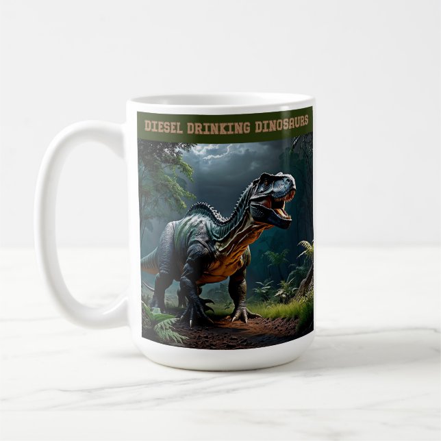 Caneca De Café Lurking Albertosaurus (Esquerda)