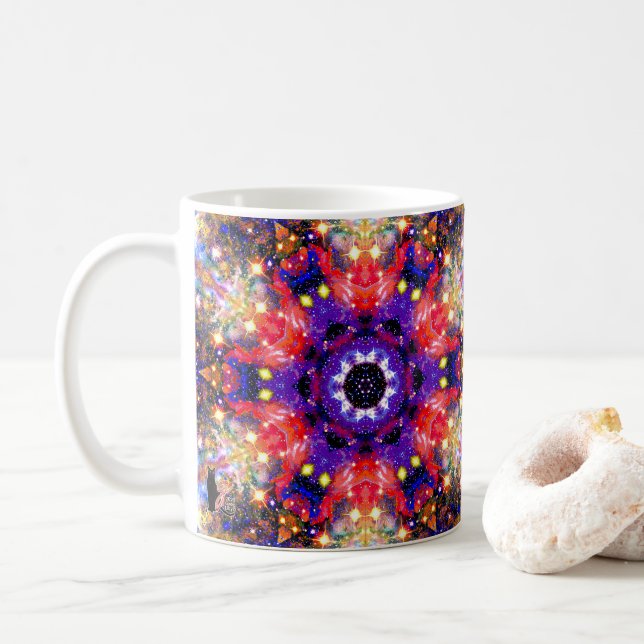 Caneca De Café Lustrous Stellar Kaleid (Com Donut)