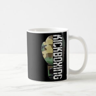 Caneca De Café Luta de Kickboxing Muay Thai Boxe Camuflagem Luvas