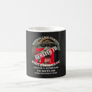 CANECA DE CAFÉ LUTA DE MORMONS EM CAGE WASHINGTON DC LINCOLN