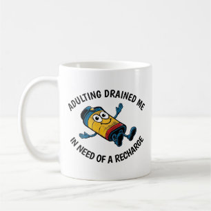 Caneca De Café Luta Divertida de Ser Adulto