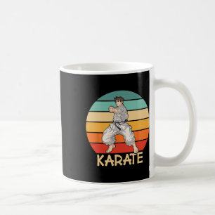 Caneca De Café Lutador de caratê legal faz soco em caratê