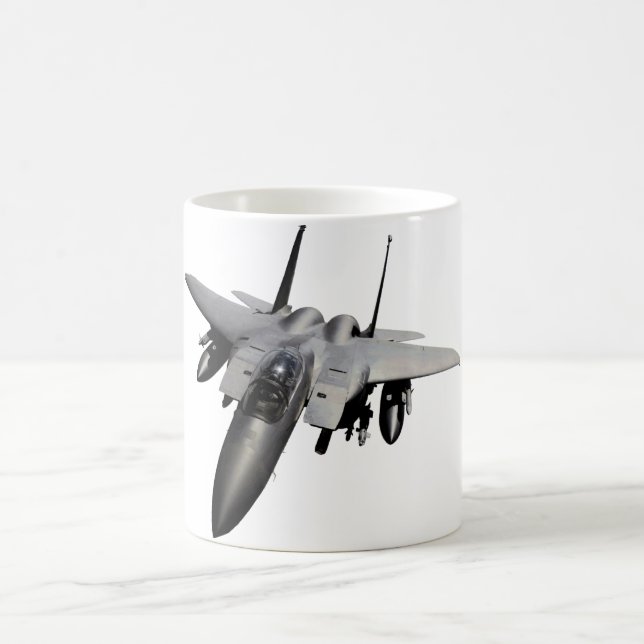Caneca De Café Lutador de jato de F-15 Eagle (Centro)