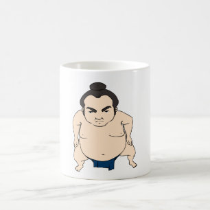Caneca De Café Lutador japonês do Sumo dos desenhos animados