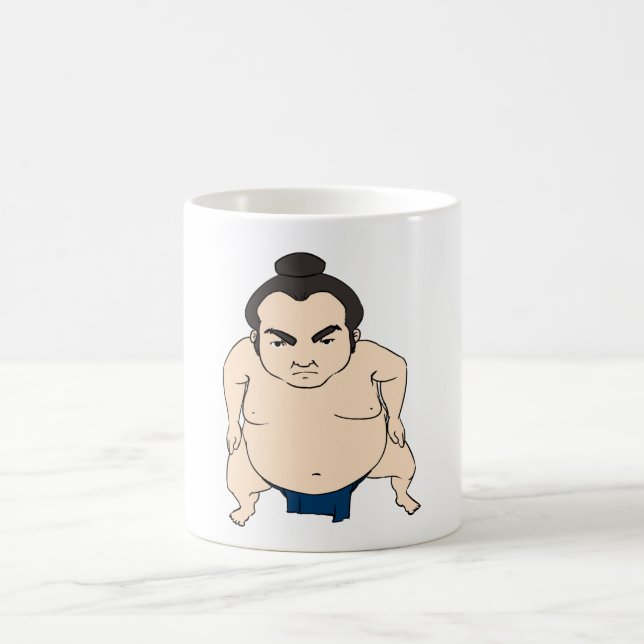 Caneca De Café Lutador japonês do Sumo dos desenhos animados (Centro)
