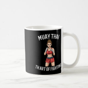 Caneca De Café Lutadora Feminina de Muay Thai - Boxe Tailandês Mm