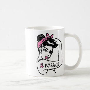 Caneca De Café Lutando contra o guerreiro do Cancer, Rosie Rivete