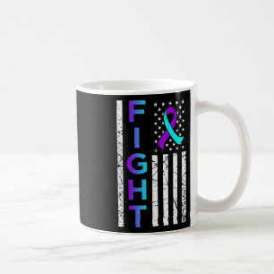 Caneca De Café Lutar Bandeira Dos EUA Feliz Conscientização Sobre