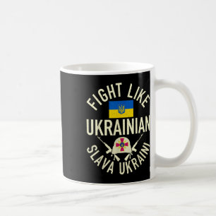 Caneca De Café Lutar Como O Apoio Ucraniano À Ucrânia
