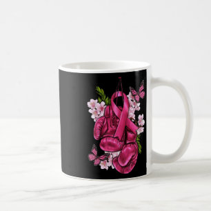 Caneca De Café Lutar contra a consciência do Cancer, luvas cor-de