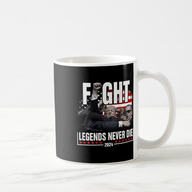 Caneca De Café Lutar contra lendas Nunca Morrer em 2024 (Direita)