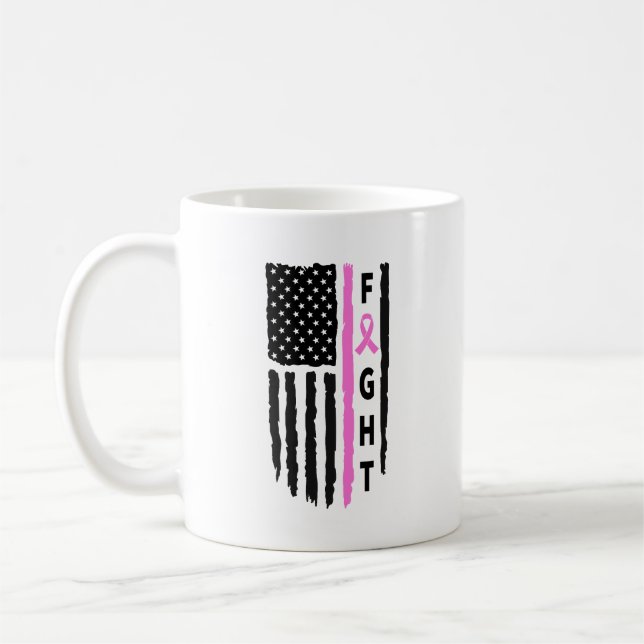 Caneca De Café Lutar contra o Cancer da mama (Esquerda)