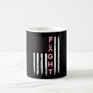 Caneca De Café Lutar Contra o Câncer de Mama Bandeira Americana R