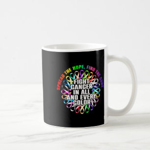 Caneca De Café Lutar Contra o Cancêr em Todas as Cores Fitas do C