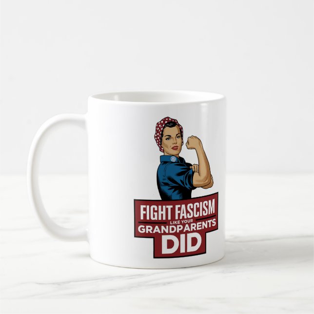 Caneca De Café Lutar Contra O Fascismo Como Seus Avós (Esquerda)