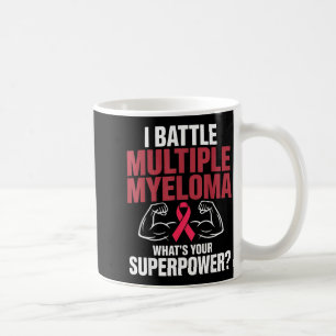 Caneca De Café Lutar contra o mieloma múltiplo superpoder lutador