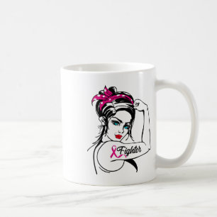 Caneca De Café Lutar Contra Rosie, A Consciência Do Cancer Da Mam