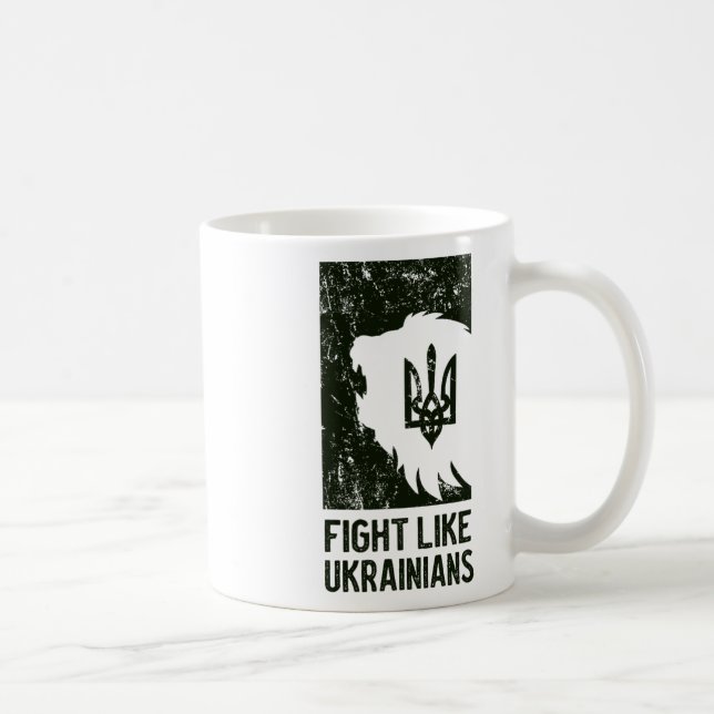 Caneca De Café Lute Como Ucraniano  (Direita)