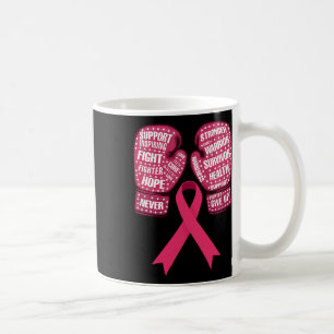 Caneca De Café Luva rosa de sensibilização do Cancer da fita