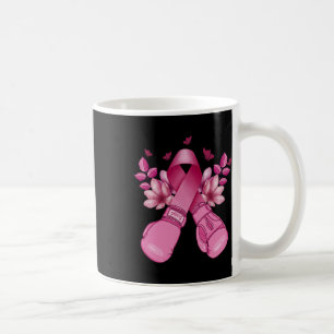 Caneca De Café Luvas Boxando Com Supo De Cancer De Fita Rosa