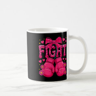Caneca De Café Luvas cor-de-rosa lutam contra a consciência do Ca