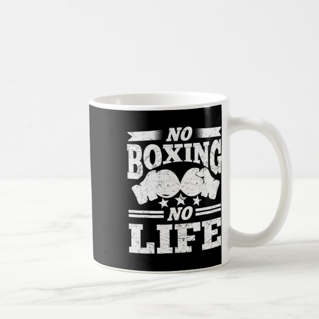 Caneca De Café Luvas de Boxe No Boxing No Life Luvas de Boxe  (Direita)