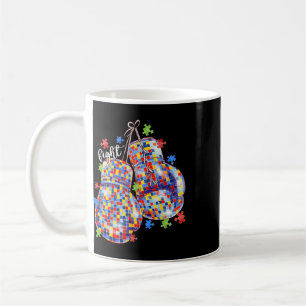 Caneca De Café Luvas de Boxe Peça de Puzzle de Conscientização do