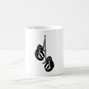 Caneca De Café Luvas de Boxe Penduradas Vintage Lutador Retro
