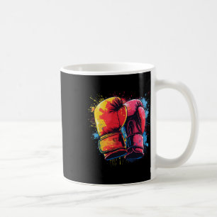 Caneca De Café Luvas de Boxe Pintadas Coloridas no Boxe Artístico