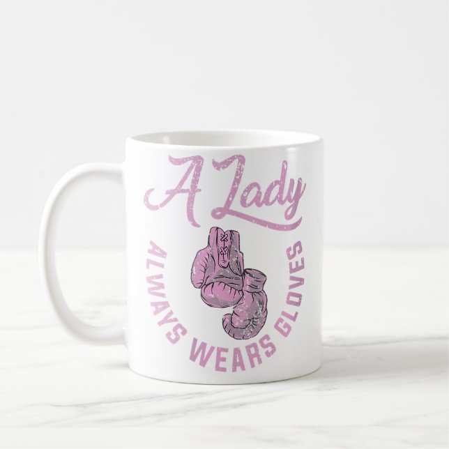 Caneca De Café Luvas de Boxe Tailandês Feminino Boxe Muay Thai (Esquerda)