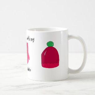 Caneca De Café Luvas e Touca de Inverno