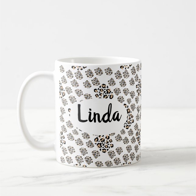 Caneca De Café Luxe modern animalprint be brave girl (Esquerda)