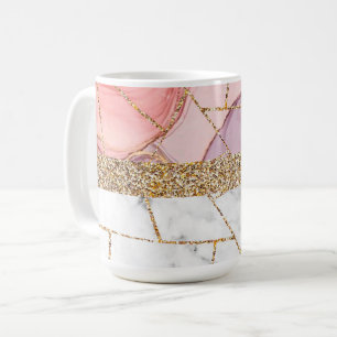 Caneca De Café Luxo Interior Marble Stone Glitter